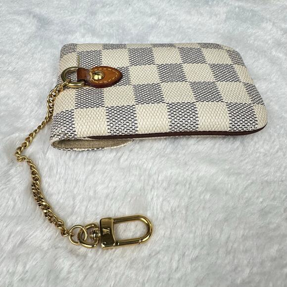 Louis Vuitton Damier Azur small wristlet 
pouch lanyard. ID/ badge holder CUTE - Picture 8 of 14